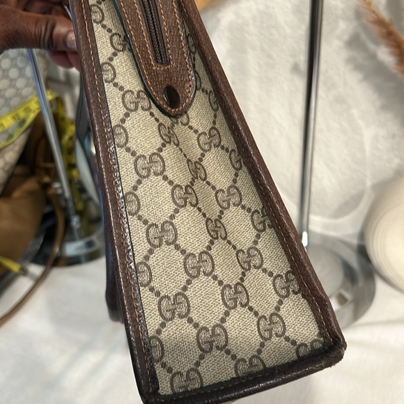 Authentic Gucci gg-canvas-web-sherry-line-hand-bag-beige-red-green unisex - Picture 12 of 17